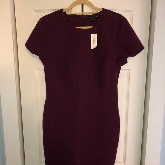 Plum Banana Republic Work Dress BiStretch - Picture 1 of 2